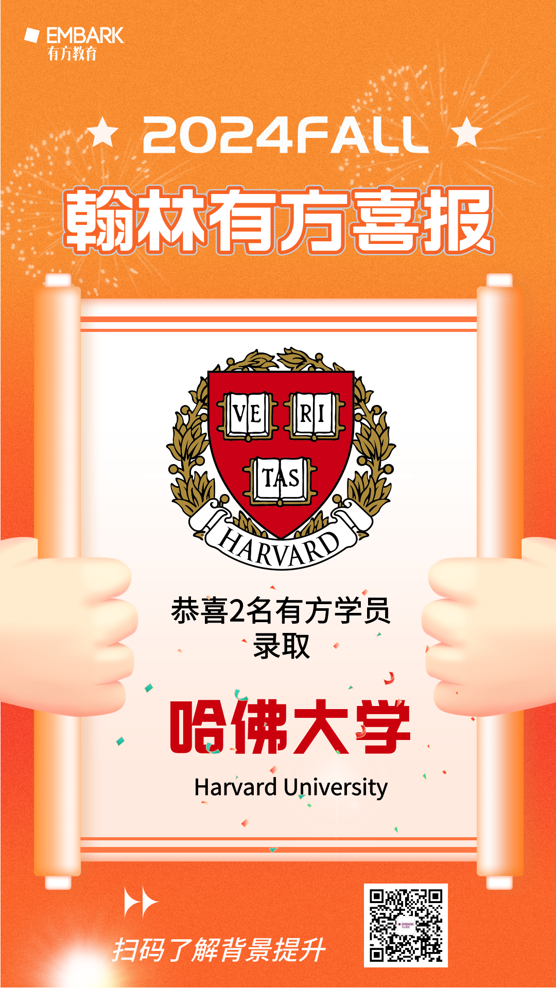 喜报！哈佛2枚！MIT4枚！2024Fall有方学员Offer大汇总！恭喜科研牛娃们梦圆藤校G5！